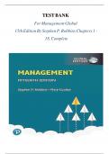 TEST BANK PRINCIPLE OF MANAGEMENT 14TH EDITION QUESTIONS WITH CORRECT ANSWERS VERIFIED A&plus; NEWEST VERSION