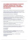 COLUMBIA BARTENDING EXAM &lpar;KEY CONCEPTS&sol;DOES NOT INCLUDE RECIPES&rpar;QUESTIONS & ANSWERS &lpar;SCORED A&plus;&rpar;