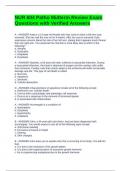NUR 604 Patho Midterm Review Exam Questions with Verified Answers