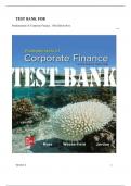 Test Bank for Fundamentals of Corporate Finance&comma; 13th Edition by Stephen Ross&comma; Randolph Westerfield&comma; Bradford Jordan Questions And Answers ALL CHAPTERS INCLUDED LATEST UPDATE&excl;&excl;&excl;&excl;