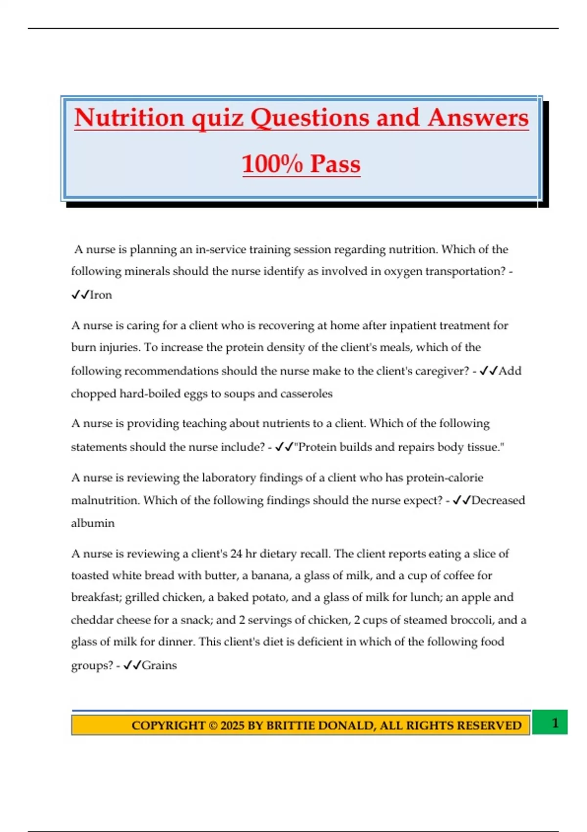 NUTRITION QUIZ QUESTIONS AND ANSWERS PDF visual data 4