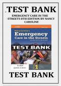 Test Bank for Nancy Caroline&rsquo;s Emergency Care in the Streets 8th Edition &lpar;Caroline&comma; 2017&rpar;&comma; Chapter 1-53 &vert; All Chapters