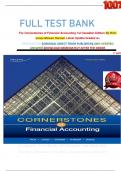                  FULL TEST BANK For Cornerstones of Financial Accounting 1st Canadian Edition By Rich  Jones Mowen Hansen Latest Update Graded A&plus;     