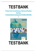 Test Bank For Primary Care Art and Science of Advanced Practice Nursing - An Interprofessional Approach 5th Edition by Lynne M&period; Dunphy&semi; Jill E&period; Winland-Brown&semi; Brian Oscar Porter&semi; Debera J&period; Thomas