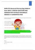  NURS 676 Advanced Pharmacology Midterm  Exam &lpar;WCU&rpar;  VERIFIED QUESTIONS AND  ANSWERS WITH DETAILED RATIONALES  GRADED A&plus; GUARANTEED PASS 