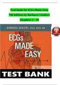 TEST BANK For ECGs Made Easy&comma; 7th Edition by Barbara J Aehlert&comma; All Chapters 1 - 10&comma; Complete Newest Version