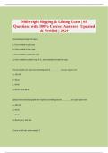 Millwright Rigging & Lifting Exam &vert; 65 Questions with 100&percnt; Correct Answers &vert; Updated & Verified &vert;