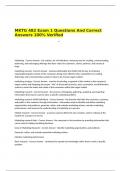 MKTG 482 Exam 1 Questions And Correct Answers 100- Verified&period;