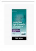 TEST BANK FOR Evidence-Based Physical Examination Best Practices for Health & Well-Being Assessment 2nd Edition &semi;All Chapters &sol; Full Complete