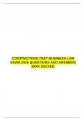  CONTRACTORS TEST BUSINESS LAW EXAM 2025 QUESTIONS AND ANSWERS 100&percnt; SOLVED&period;