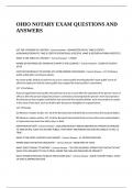 OHIO NOTARY EXAM QUESTIONS AND ANSWERS