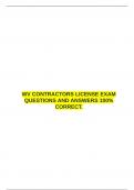  WV CONTRACTORS LICENSE EXAM QUESTIONS AND ANSWERS 100&percnt; CORRECT&period;
