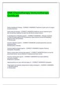 ONS Chemotherapy Immunotherapy  Certificate