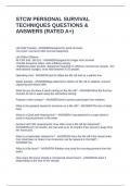 STCW PERSONAL SURVIVAL TECHNIQUES QUESTIONS & ANSWERS &lpar;RATED A&plus;&rpar;