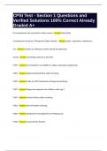 CPSI Test - Section 1 Questions and Verified Solutions 100&percnt; Correct Already Graded A&plus;