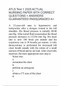ATLS Test 1 2025 ACTUAL  NURSING PAPER WTH CORRECT  QUESTIONS &plus; ANSWERS GUARANTEED PASS&vert;GRADED A&plus; A 22-year-old man is hypotensive and  tachycardic after a shotgun wound to the left  shoulder&period; His blood pressure is initially 80&sol;40  mm Hg&period; After initial fl