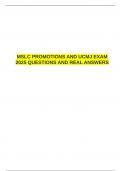   MSLC PROMOTIONS AND UCMJ EXAM 2025 QUESTIONS AND REAL ANSWERS &emsp;