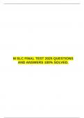  M SLC FINAL TEST 2025 QUESTIONS AND ANSWERS 100&percnt; SOLVED&period; &emsp;