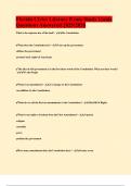 Florida Civics Literacy Exam Study Guide Questions Answered 2025&sol;2026