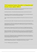 FTCE Exceptional Student Education K-12 &lpar;Competency 1&rpar;Questions and Answers Latest Update 100&percnt; A&plus;