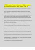 FTCE Exceptional Student Education K-12 Questions and Answers Latest Update 100&percnt; A&plus;