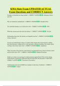 KMA State Exam UPDATED ACTUAL   Exam Questions and CORRECT Answers 