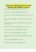 KMA Test 1 UPDATED ACTUAL  Exam  Questions and CORRECT Answers 