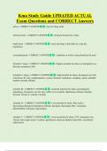 Kma Study Guide UPDATED ACTUAL   Exam Questions and CORRECT Answers 