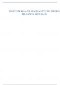 ESSENTIAL HEALTH ASSESSMENT 2 ND EDITION THOMPSON TEST BANK 