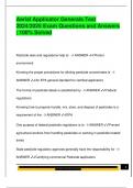 Aerial Applicator Generals Test  2024&sol;2025 Exam Questions and Answers  &vert; 100&percnt; Solved