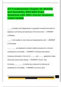 ATI Fundamentals Chapter 40&colon; Mobility  and Immobility 2024&sol;2025 Exam  Questions with 100&percnt; Correct Answers &vert;  Latest Update 