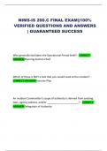 NIMS-IS 200&period;C FINAL EXAM&vert;&vert;100&percnt; VERIFIED QUESTIONS AND ANSWERS &vert; GUARANTEED SUCCESS