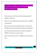 AMCA Medical Assistant Practice Test 2  2024&sol;2025 Exam All Answers and  Illustrations Given 
