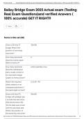 Bailey Bridge Exam 2025 Actual exam &lpar;Testing Real Exam Questions&rpar;and verified Answers &lpar; 100&percnt; accurate&rpar; GET IT RIGHT&excl;&excl;