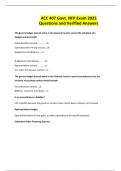 ACC 407 Govt&period; NFP Exam 2025 Questions and Verified Answers