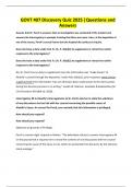 GOVT 407 Discovery Quiz 2025 &vert;Questions and Answers