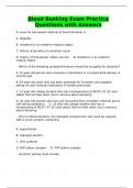 Blood Banking Exam Practice Questions with Answers
