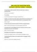 LING 1010 TEST QUESTIONS WITH DETAILED VERIFIED CORRECT ANSWERS