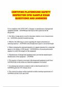 CERTIFIED PLAYGROUND SAFETY INSPECTOR CPSI SAMPLE EXAM QUESTIONS AND ANSWERS