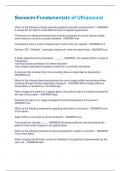 Sonosim-Fundamentals of Ultrasound Questions And Answers With Verified Study Solutions Rated A&plus;