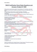 PACE Certification Exam Study Questions and Answers Graded A&plus; 2025