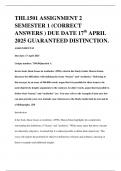 THL1501 ASSIGNMENT 2 SEMESTER 1 &lpar;CORRECT ANSWERS &rpar; DUE DATE 17th APRIL 2025 GUARANTEED DISTINCTION&period;