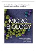 Test Bank For Microbiology&colon; An Evolving Science&comma; 6th Edition by Joan L&period; Slonczewski &vert; All Chapters &lpar;Newest Edition 2025&rpar;&period; Already graded A&plus;