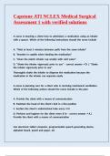 Capstone ATI NCLEX Medical Surgical Assessment 1 with verified solutions