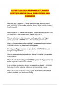 LATEST &lpar;2025&rpar; CALIFORNIA FLAGGER CERTIFICATION EXAM QUESTIONS AND ANSWERS