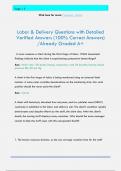 Labor & Delivery Questions with Detailed  Verified Answers &lpar;100&percnt; Correct Answers&rpar;  &sol;Already Graded A&plus;