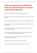 IAHSS Training 338 Questions COMPLETE 6th Edition Basic With 338 Questions and answers Updated 2025&sol;26 100&percnt; PASS