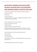 IAHSS BASIC ACTUAL STUDYGUIDE AND EXAM BUNDLE LATEST