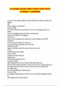 FLAGGER EXAM PREP QUESTIONS WITH CORRECT ANSWERS