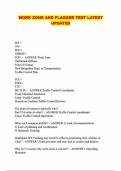WORK ZONE AND FLAGGER TEST LATEST UPDATED